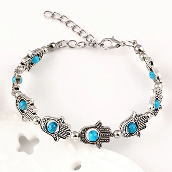 Boho Hamsa Hand Eye Protection Bracelet‎ Anklet - Picture 1 of 3